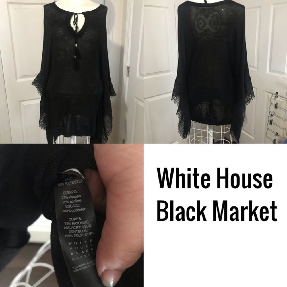 White house black market shawl blouse size S